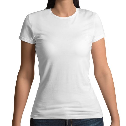 White Round neck Women