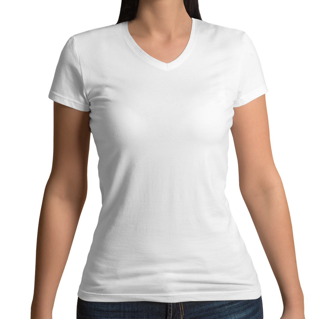 White V neck Women